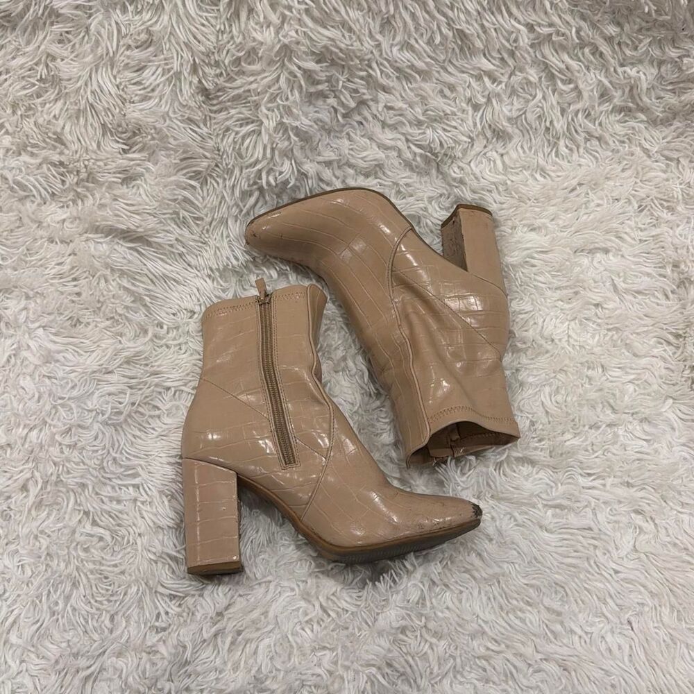 Fashion-nova Women's Tan and Cream Boots